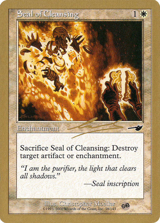 Seal of Cleansing (Nicolas Labarre) (SB) [World Championship Decks 2000] | Black Swamp Games