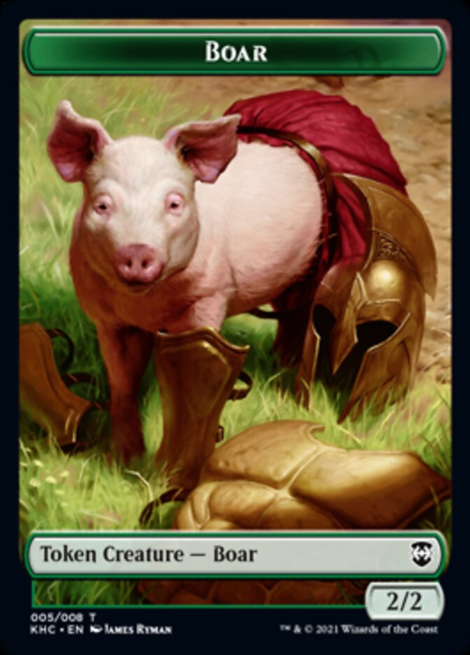 Boar Token [Kaldheim Commander Tokens] | Black Swamp Games