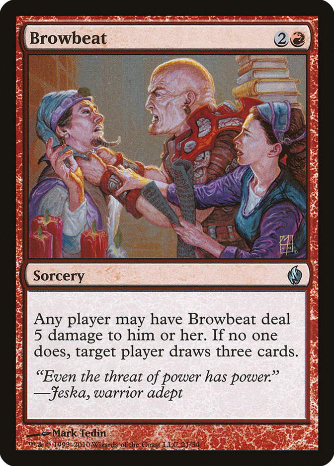 Browbeat [Premium Deck Series: Fire and Lightning] | Black Swamp Games