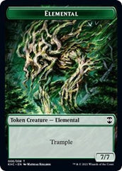Elemental // Elf Warrior Double-Sided Token [Kaldheim Commander Tokens] | Black Swamp Games