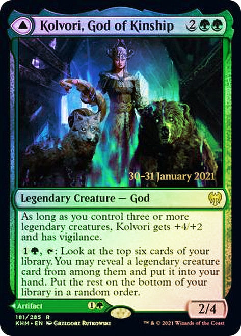 Kolvori, God of Kinship // The Ringhart Crest [Kaldheim Prerelease Promos] | Black Swamp Games