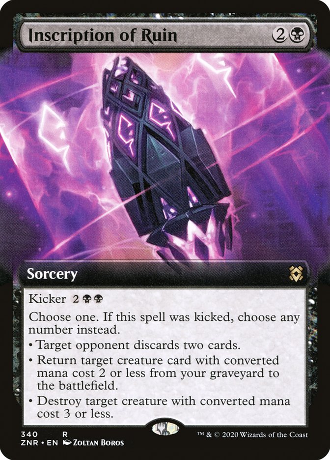 Inscription of Ruin (Extended Art) [Zendikar Rising] | Black Swamp Games