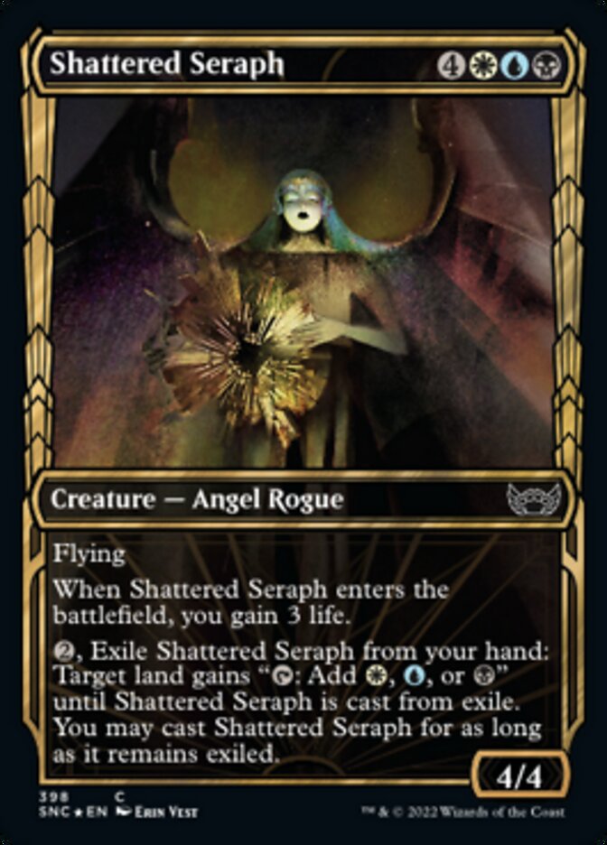 Shattered Seraph (Showcase Golden Age Gilded Foil) [Streets of New Capenna] | Black Swamp Games