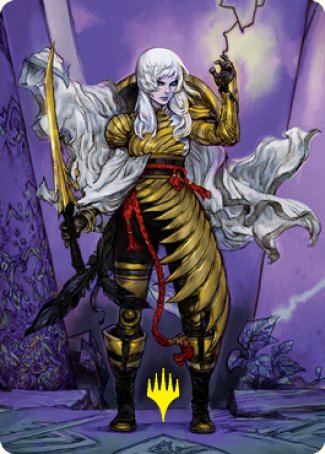 The Wandering Emperor 1 Art Card (Gold-Stamped Signature) [Kamigawa: Neon Dynasty Art Series] | Black Swamp Games