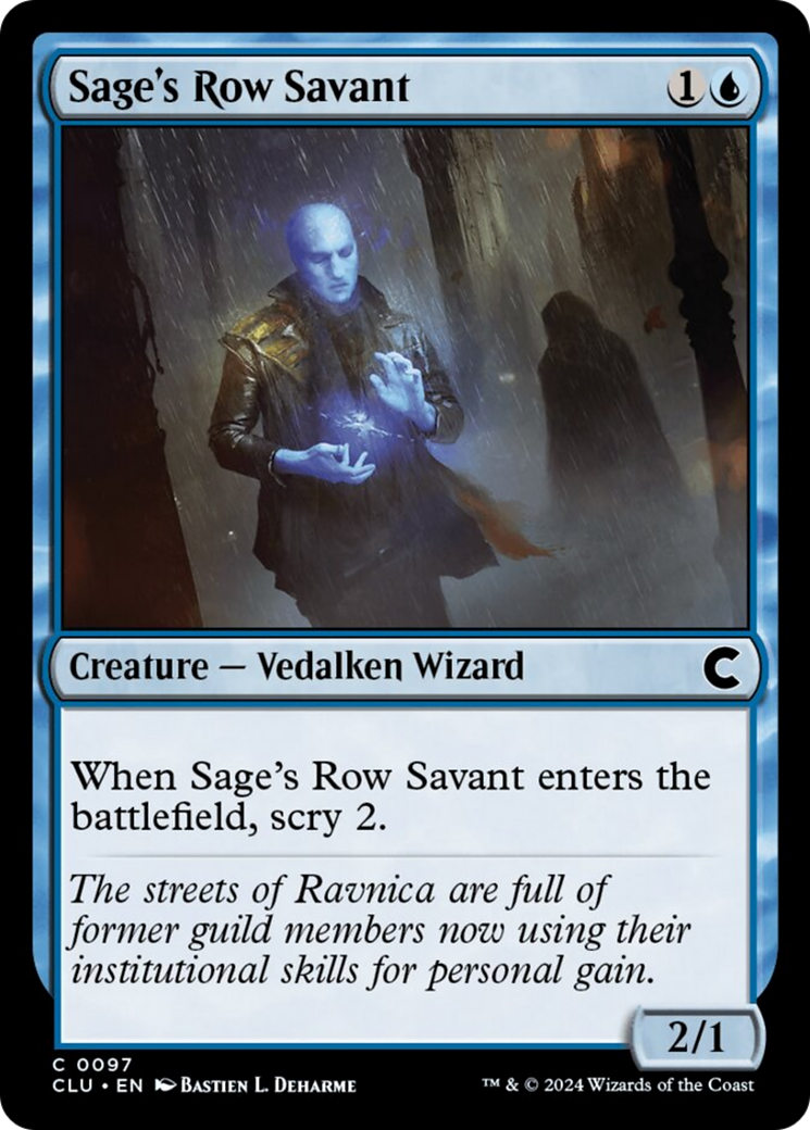 Sage's Row Savant [Ravnica: Clue Edition] | Black Swamp Games