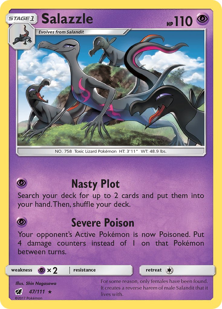 Salazzle (47/111) (Theme Deck Exclusive) [Sun & Moon: Crimson Invasion] | Black Swamp Games