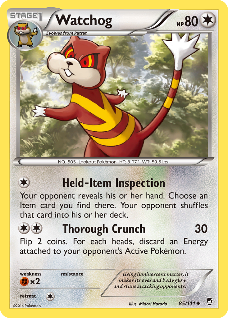 Watchog (85/111) [XY: Furious Fists] | Black Swamp Games