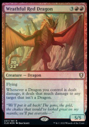 Wrathful Red Dragon [Commander Legends: Battle for Baldur's Gate Prerelease Promos] | Black Swamp Games