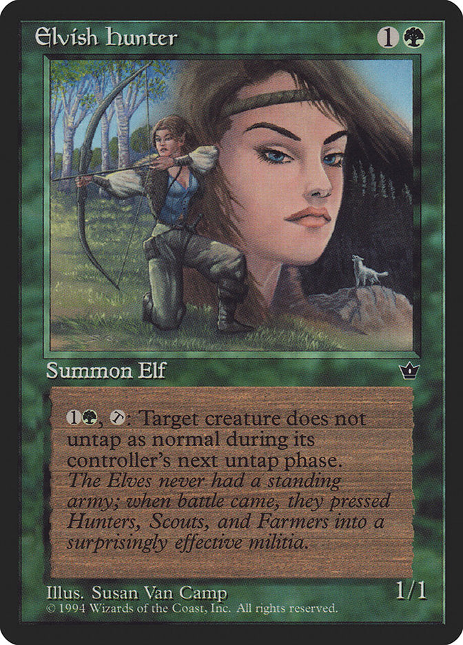 Elvish Hunter (Susan Van Camp) [Fallen Empires] | Black Swamp Games