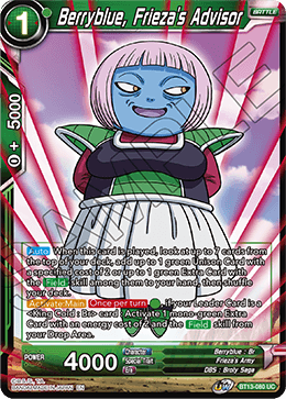 Berryblue, Frieza's Advisor (Uncommon) [BT13-080] | Black Swamp Games