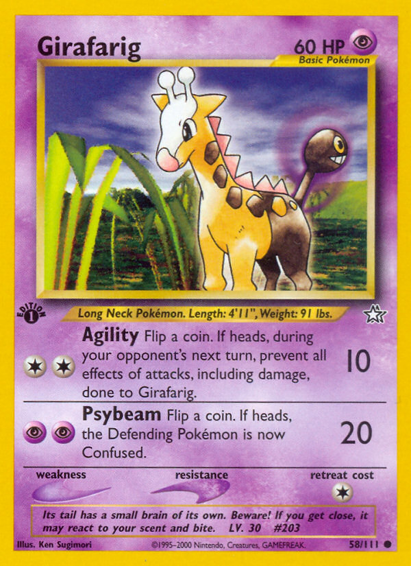 Girafarig (58/111) [Neo Genesis 1st Edition] | Black Swamp Games