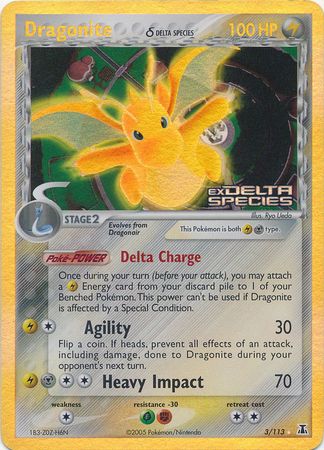 Dragonite (3/113) (Delta Species) (Stamped) [EX: Delta Species] | Black Swamp Games