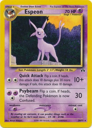 Espeon (20/75) [Neo Discovery Unlimited] | Black Swamp Games