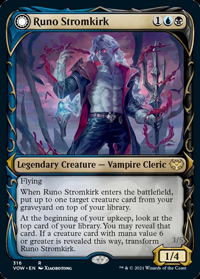 Runo Stromkirk // Krothuss, Lord of the Deep (Showcase Fang Frame) [Innistrad: Crimson Vow] | Black Swamp Games