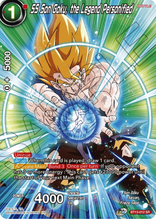 SS Son Goku, the Legend Personified (BT13-012) [Theme Selection: History of Son Goku] | Black Swamp Games