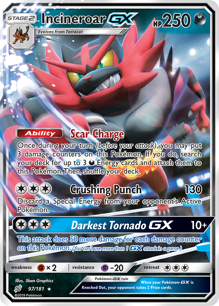 Incineroar GX (97/181) [Sun & Moon: Team Up] | Black Swamp Games