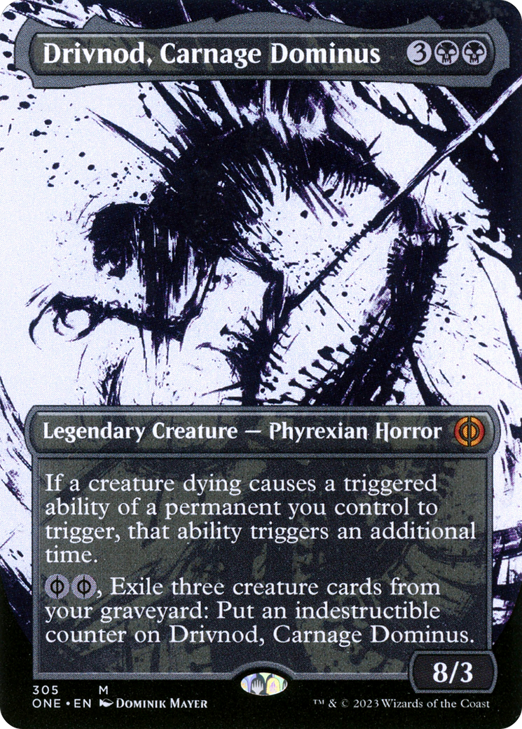 Drivnod, Carnage Dominus (Borderless Ichor) [Phyrexia: All Will Be One] | Black Swamp Games