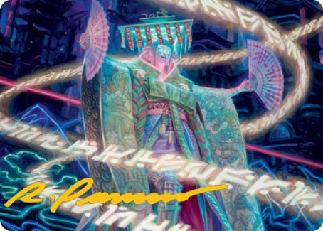 Satsuki, the Living Lore Art Card (Gold-Stamped Signature) [Kamigawa: Neon Dynasty Art Series] | Black Swamp Games