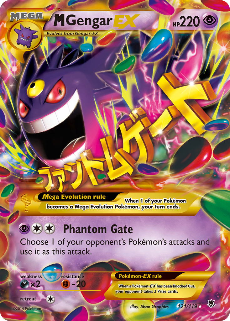 M Gengar EX (121/119) [XY: Phantom Forces] | Black Swamp Games