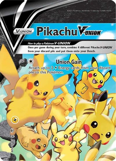 Pikachu V-UNION (SWSH139) (Celebrations) [Sword & Shield: Black Star Promos] | Black Swamp Games