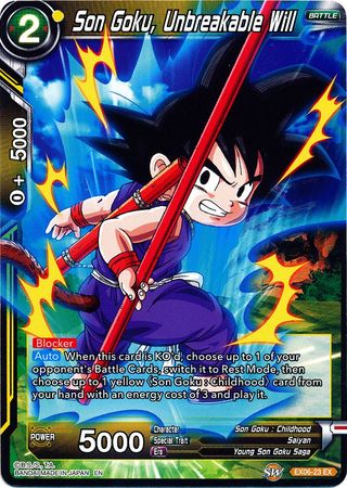 Son Goku, Unbreakable Will [EX06-23] | Black Swamp Games