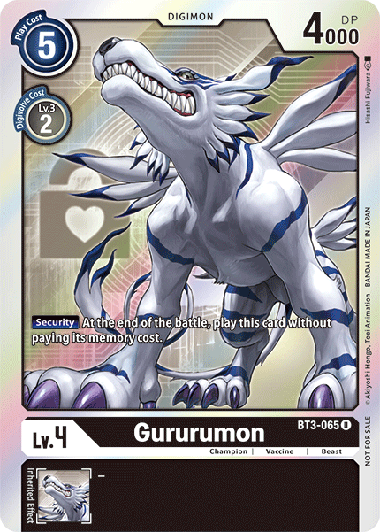 Gururumon [BT3-065] (Buy-A-Box Promo) [Release Special Booster Ver.1.5 Promos] | Black Swamp Games