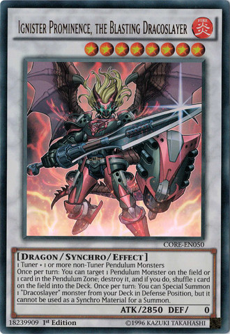 Ignister Prominence, the Blasting Dracoslayer [CORE-EN050] Ultra Rare | Black Swamp Games