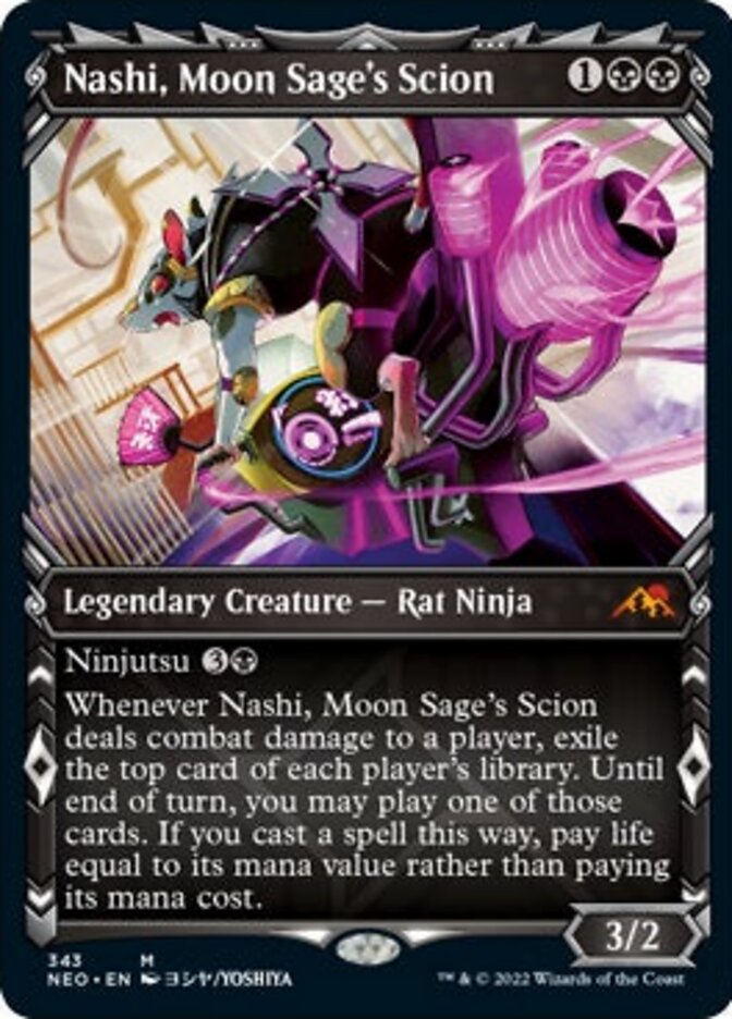 Nashi, Moon Sage's Scion (Showcase Ninja) [Kamigawa: Neon Dynasty] | Black Swamp Games