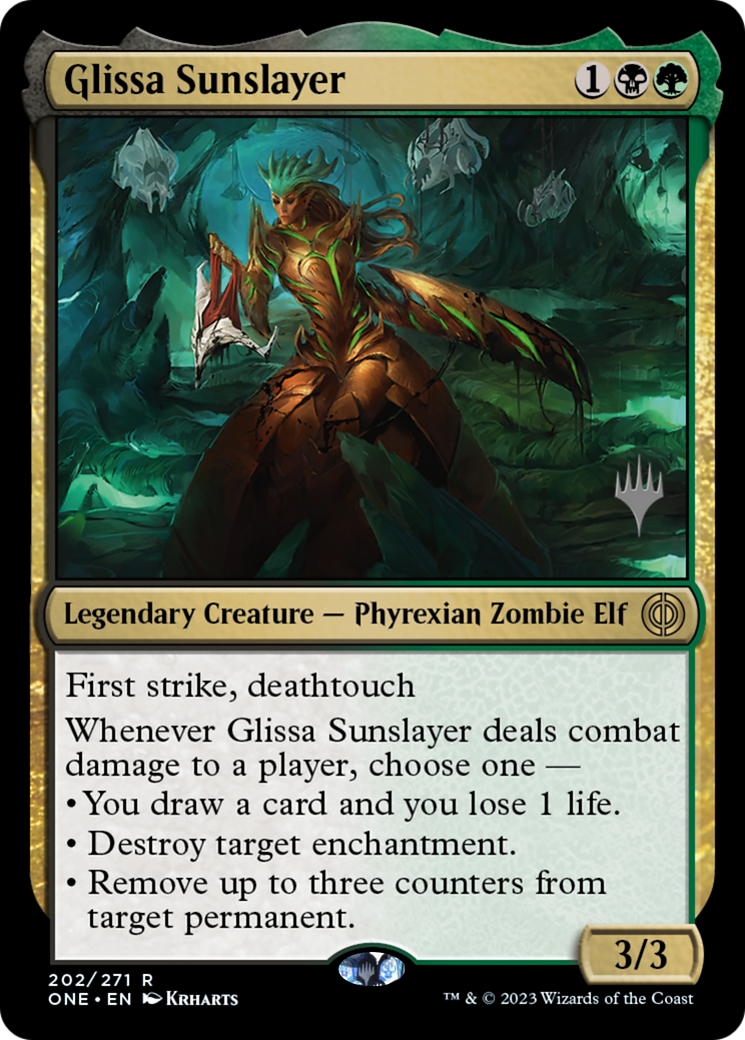 Glissa Sunslayer (Promo Pack) [Phyrexia: All Will Be One Promos] | Black Swamp Games