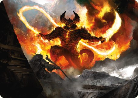 The Balrog, Flame of Udun Art Card [The Lord of the Rings: Tales of Middle-earth Art Series] | Black Swamp Games