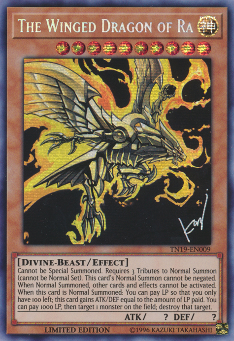 The Winged Dragon of Ra [TN19-EN009] Prismatic Secret Rare | Black Swamp Games