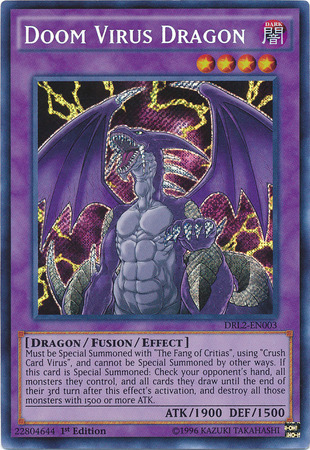 Doom Virus Dragon [DRL2-EN003] Secret Rare | Black Swamp Games