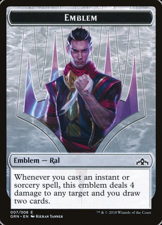 Emblem - Ral, Izzet Viceroy [Guilds of Ravnica Tokens] | Black Swamp Games