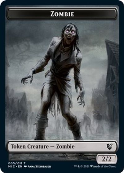 Zombie (005 MIC) // Zombie (005 MID) [Innistrad: Midnight Hunt Commander] | Black Swamp Games