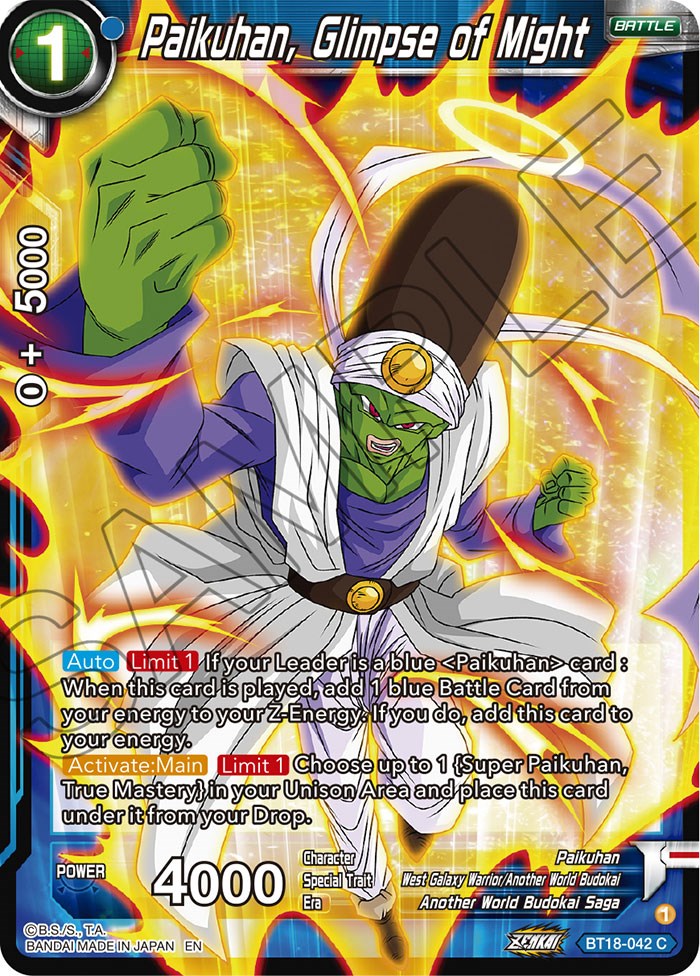 Paikuhan, Glimpse of Might (BT18-042) [Dawn of the Z-Legends] | Black Swamp Games