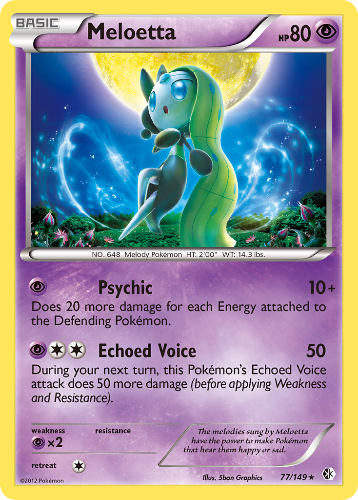 Meloetta (77/149) (Theme Deck Exclusive) [Black & White: Boundaries Crossed] | Black Swamp Games