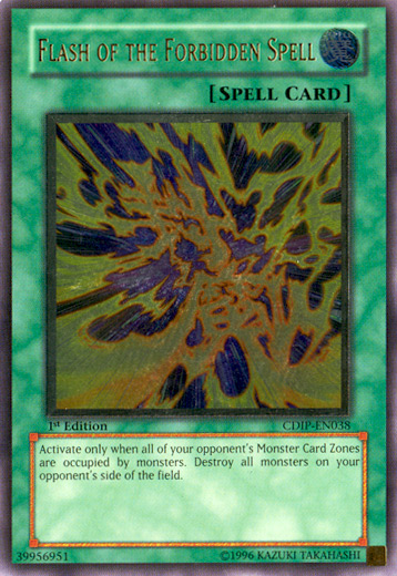 Flash of the Forbidden Spell [CDIP-EN038] Ultimate Rare | Black Swamp Games