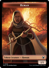 Squid // Human (26) Double-Sided Token [March of the Machine Commander Tokens] | Black Swamp Games