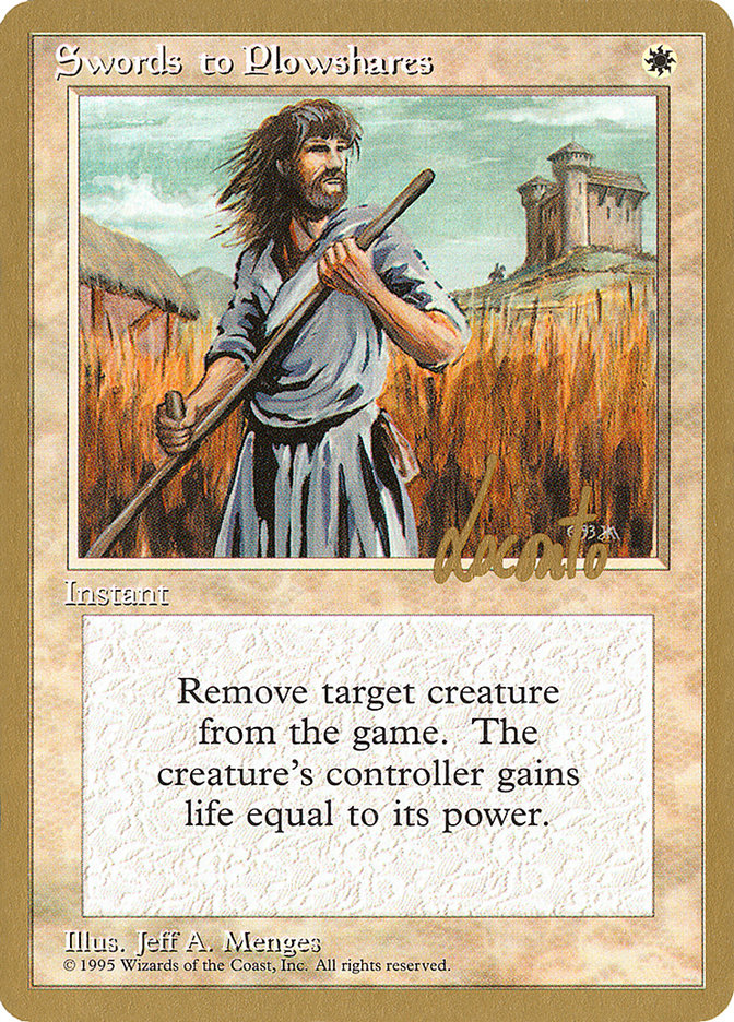Swords to Plowshares (Michael Loconto) [Pro Tour Collector Set] | Black Swamp Games