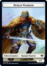 Human Warrior // Spirit Double-sided Token [Kaldheim Tokens] | Black Swamp Games