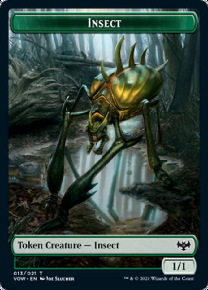 Insect // Human Soldier Double-sided Token [Innistrad: Crimson Vow Tokens] | Black Swamp Games