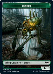 Insect // Human Soldier Double-sided Token [Innistrad: Crimson Vow Tokens] | Black Swamp Games
