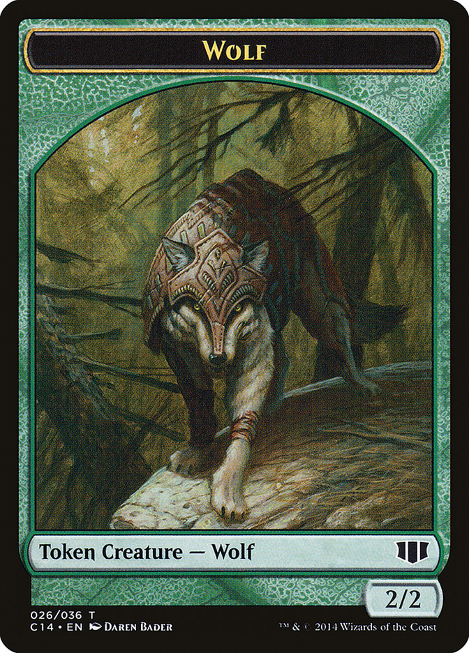 Treefolk // Wolf Double-sided Token [Commander 2014 Tokens] | Black Swamp Games