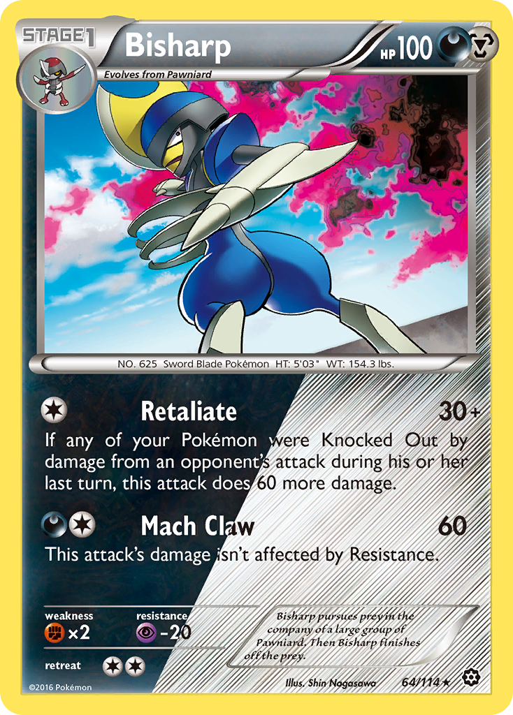 Bisharp (64/114) [XY: Steam Siege] | Black Swamp Games