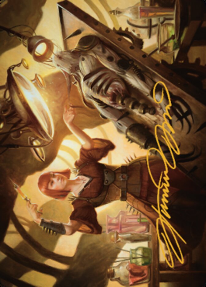 Ashnod, Flesh Mechanist Art Card (Gold-Stamped Signature) [The Brothers' War Art Series] | Black Swamp Games