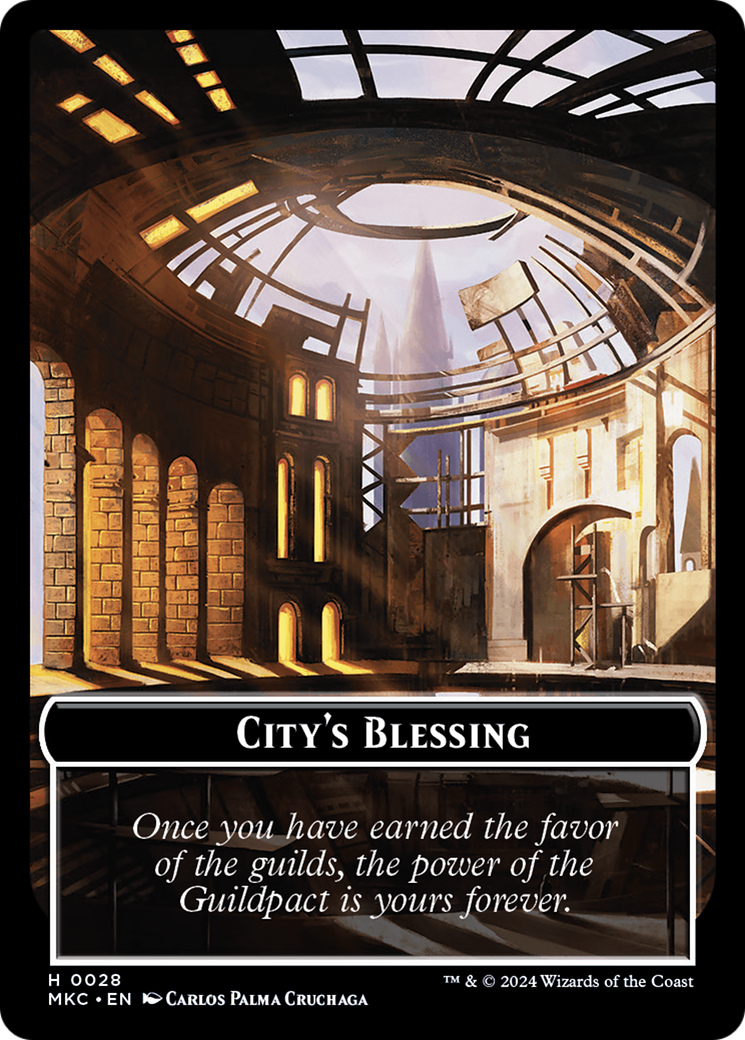 City's Blessing // Zombie Double-Sided Token [Murders at Karlov Manor Commander Tokens] | Black Swamp Games