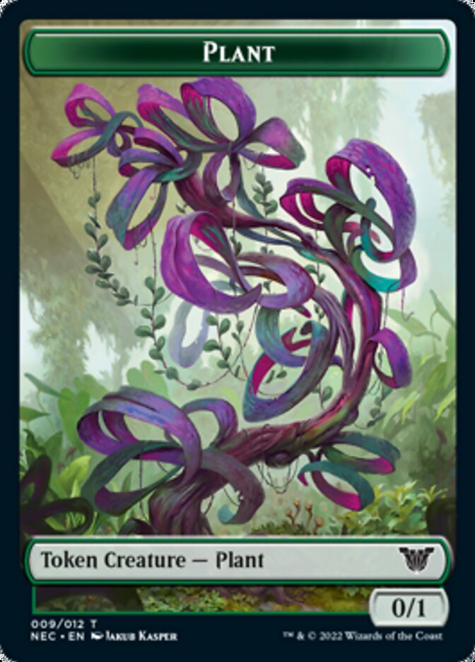 Plant // Treasure Double-sided Token [Kamigawa: Neon Dynasty Commander Tokens] | Black Swamp Games
