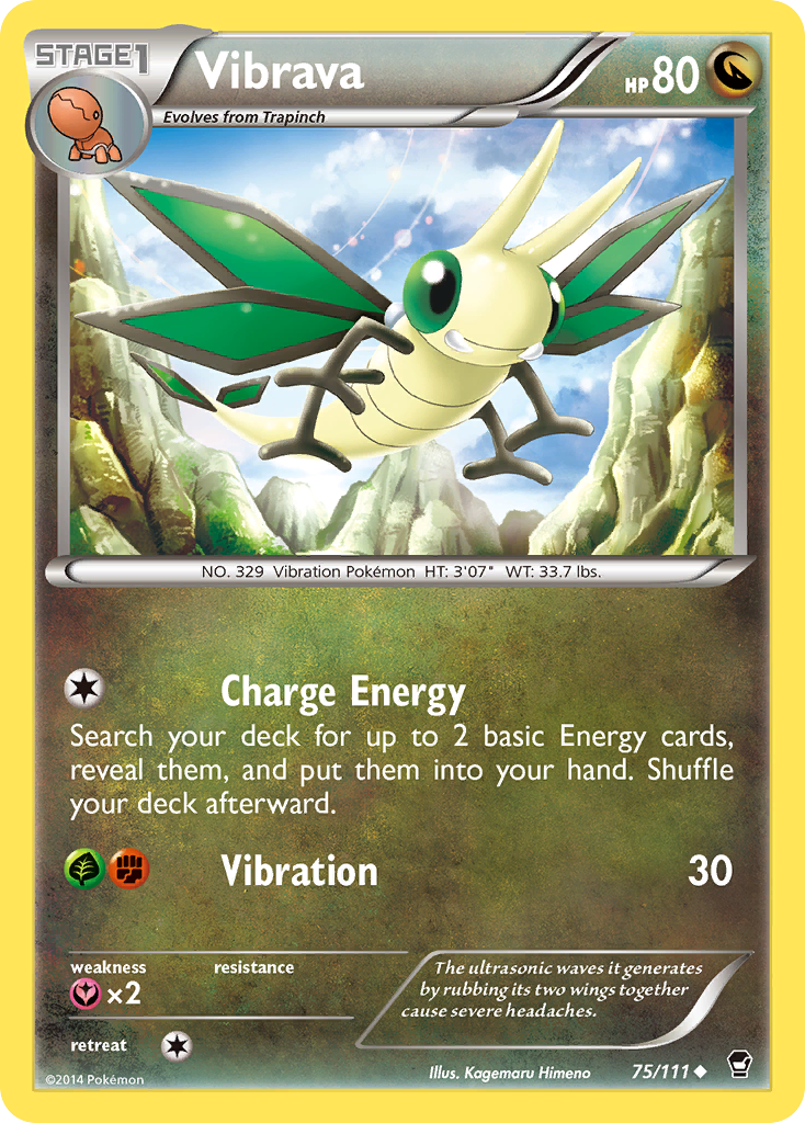 Vibrava (75/111) [XY: Furious Fists] | Black Swamp Games