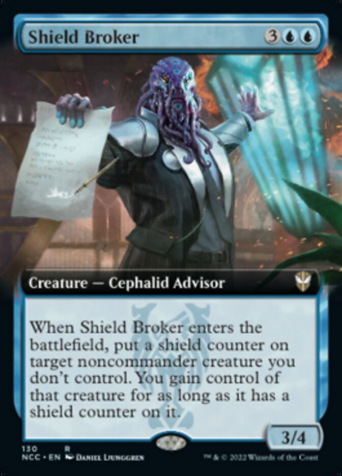 Shield Broker (Extended Art) [Streets of New Capenna Commander] | Black Swamp Games