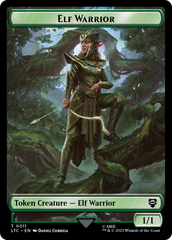 Elf Warrior // Insect Double Sided Token [The Lord of the Rings: Tales of Middle-Earth Commander Tokens] | Black Swamp Games